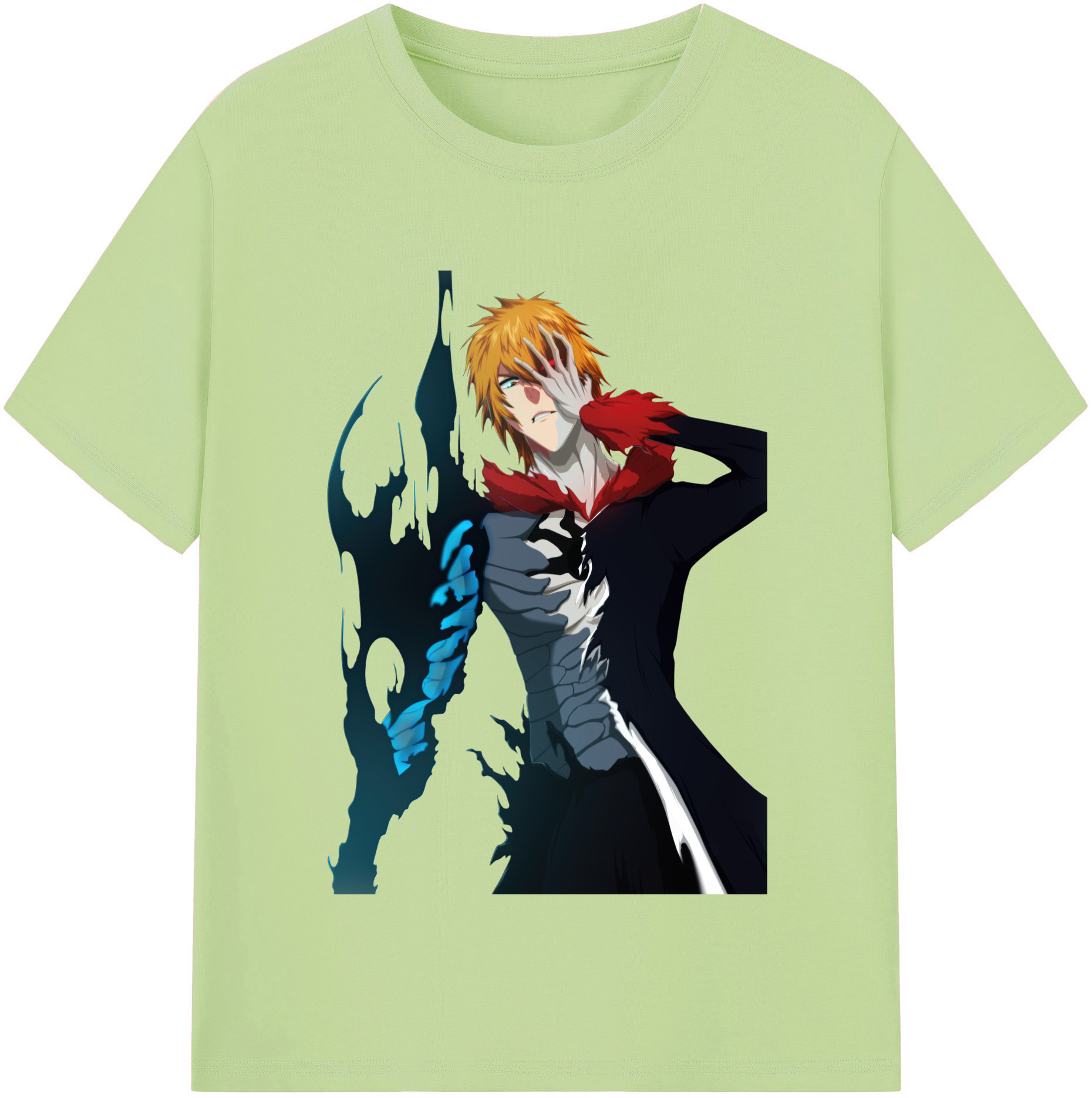 （画像用） ブリーチ 黒崎一護（くろさき いちご）BLEACH Kurosaki Ichigo 綿100％半袖Tシャツ（フロントプリント）